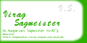 virag sagmeister business card